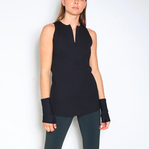 Marie Saint Pierre Lares Black Neoprene Zip Tank - Picture 1 of 9
